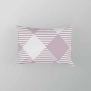 Gingham Purple White Pattern Pillow Case