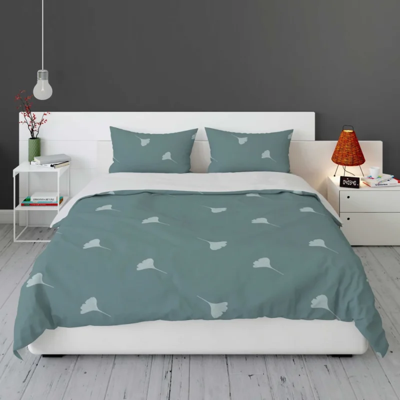 Ginkgo Biloba Doodle Pattern Bedding Set 1