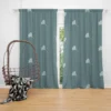 Ginkgo Biloba Doodle Pattern Curtain