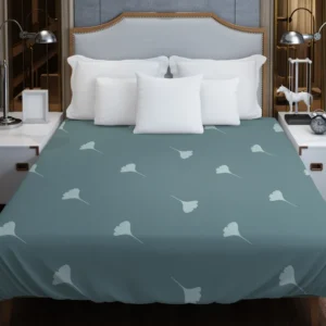 Ginkgo Biloba Doodle Pattern Duvet Cover