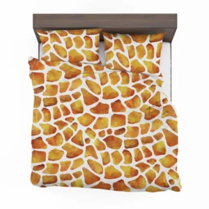 Giraffe Print Watercolor Animal Pattern Bedding Set 1