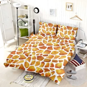 Giraffe Print Watercolor Animal Pattern Bedding Set