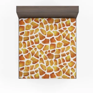 Giraffe Print Watercolor Animal Pattern Fitted Sheet