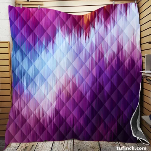 Glitch Background Data Distortion Quilt Blanket