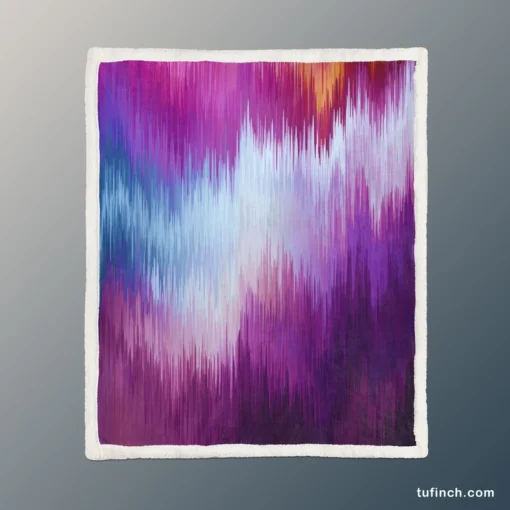 Glitch Background Data Distortion Sherpa Fleece Blanket 1