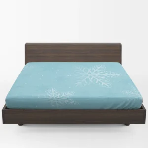 Glowing Snowflake Dendrites Pattern Fitted Sheet 1