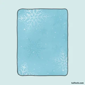 Glowing Snowflake Dendrites Pattern Fleece Blanket 1