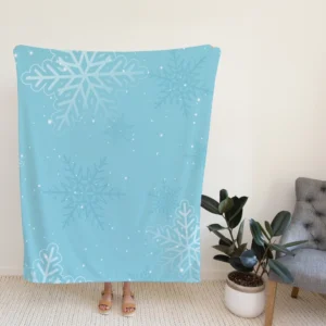 Glowing Snowflake Dendrites Pattern Fleece Blanket