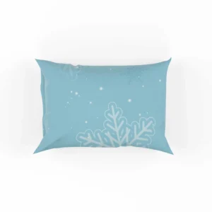 Glowing Snowflake Dendrites Pattern Pillow Case