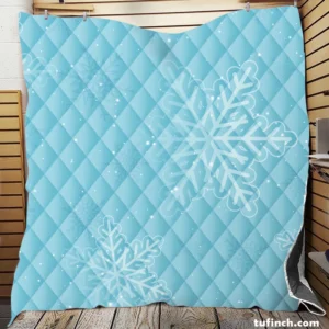 Glowing Snowflake Dendrites Pattern Quilt Blanket