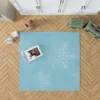 Glowing Snowflake Dendrites Pattern Rug