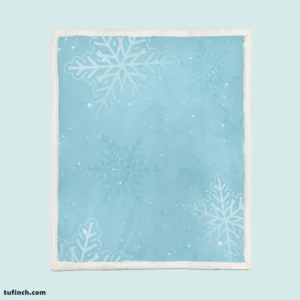 Glowing Snowflake Dendrites Pattern Sherpa Fleece Blanket 1