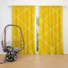 Gold Yellow White Diagonal Pattern Curtain