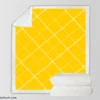 Gold Yellow White Diagonal Pattern Sherpa Fleece Blanket