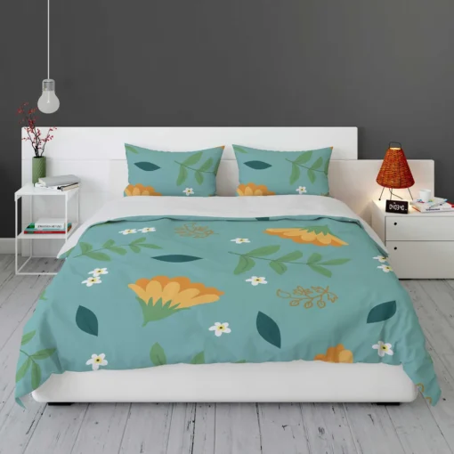 Golden Dyssodia Flowers Bedding Set 1