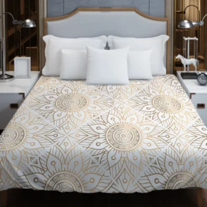 Golden Mandala Ornamental Duvet Cover