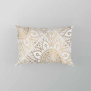 Golden Mandala Ornamental Pillow Case