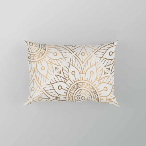 Golden Mandala Ornamental Pillow Case