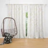 Golden Pattern with Lines and Squares Curtain