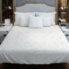 Golden Pattern with Lines and Squares Duvet Cover