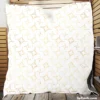 Golden Pattern with Lines and Squares Quilt Blanket