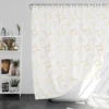 Golden Pattern with Lines and Squares Shower Curtain