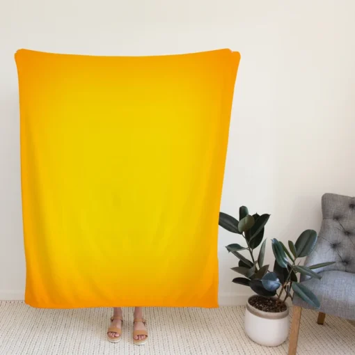 Golden Yellow Color Fleece Blanket