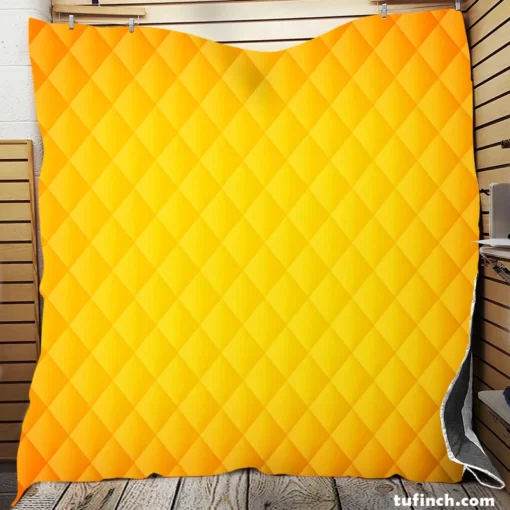 Golden Yellow Color Quilt Blanket