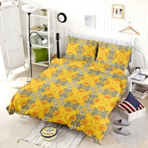 Golden Yellow Italian Design Bedding Set