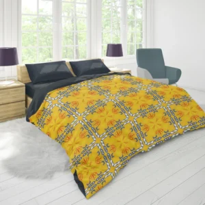 Golden Yellow Italian Design Duvet Cover 1