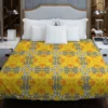 Golden Yellow Italian Design Duvet Cover