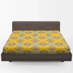 Golden Yellow Italian Design Fitted Sheet 1