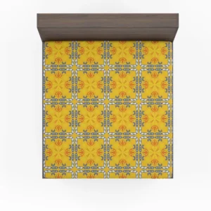 Golden Yellow Italian Design Fitted Sheet