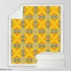 Golden Yellow Italian Design Sherpa Fleece Blanket