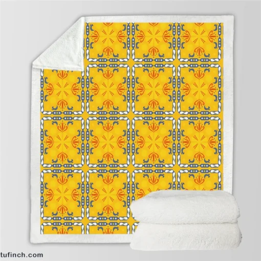 Golden Yellow Italian Design Sherpa Fleece Blanket