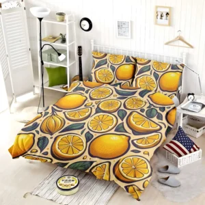 Golden Yellow Lemons Bedding Set