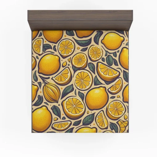 Golden Yellow Lemons Fitted Sheet