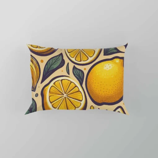 Golden Yellow Lemons Pillow Case