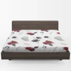 Gothic Watercolor Floral Pattern Fitted Sheet 1