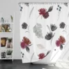 Gothic Watercolor Floral Pattern Shower Curtain