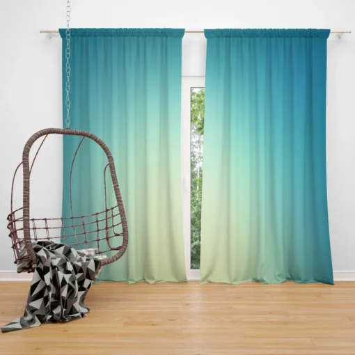 Gradient Ball Blue Curtain