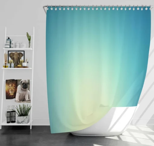 Gradient Ball Blue Shower Curtain