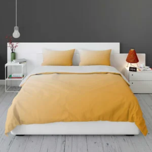 Gradient Light Orange White Bedding Set 1