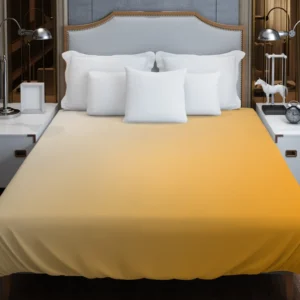 Gradient Light Orange White Duvet Cover