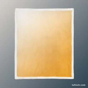 Gradient Light Orange White Sherpa Fleece Blanket 1