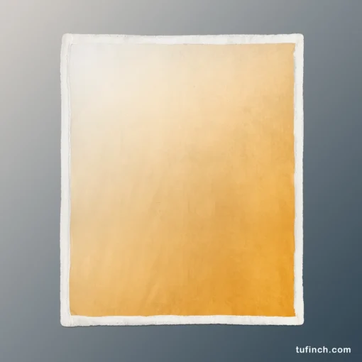 Gradient Light Orange White Sherpa Fleece Blanket 1