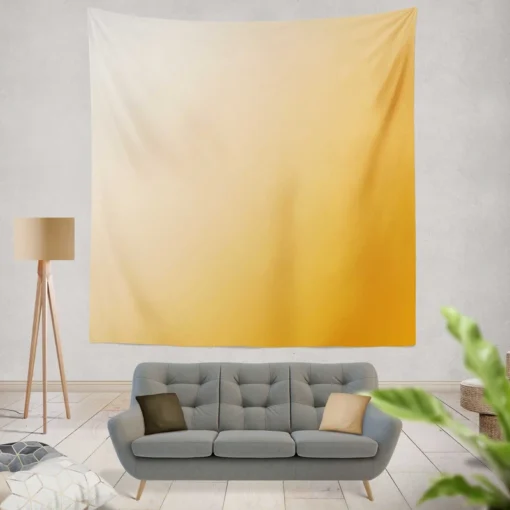 Gradient Light Orange White Wall Tapestry