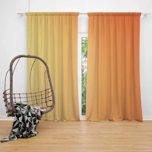 Gradient Orange Color Curtain