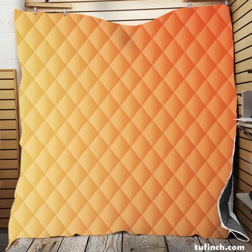 Gradient Orange Color Quilt Blanket