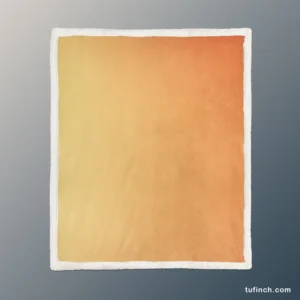 Gradient Orange Color Sherpa Fleece Blanket 1